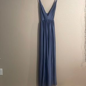 Urban Outfitters Deep V neck jumpsuit blue/periwinkle size small.